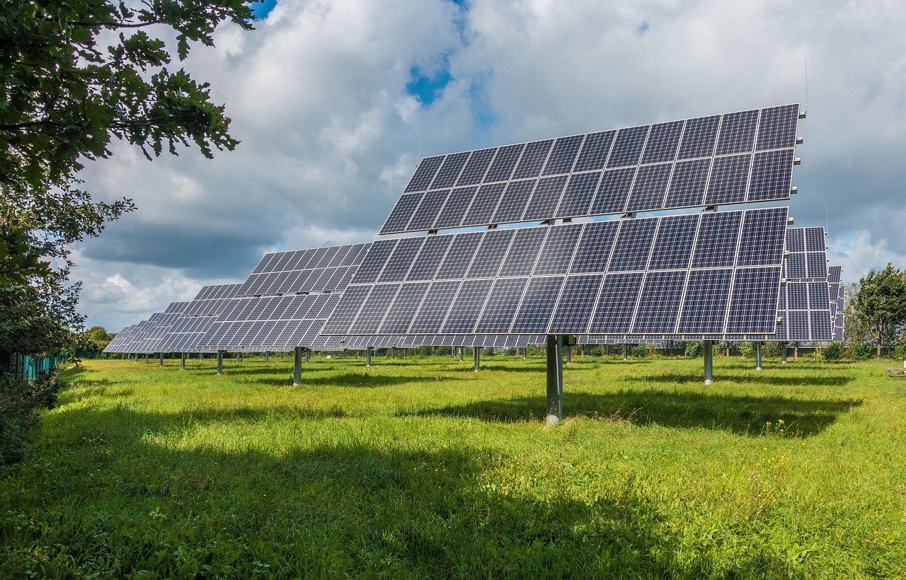 placas solares con sombras